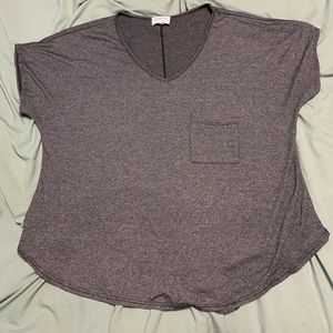 Homegirl society charcoal gray short sleeve v-neck t-shirt